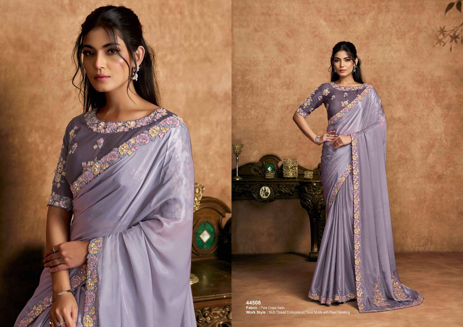 NORITA 44500 SEHER By MAHOTSAV 44501 to 44512 Series Indian Traditional Beautiful Stylish Fancy Colorful Party Wear & Occasional Wear Silk Sarees At Wholesale Price